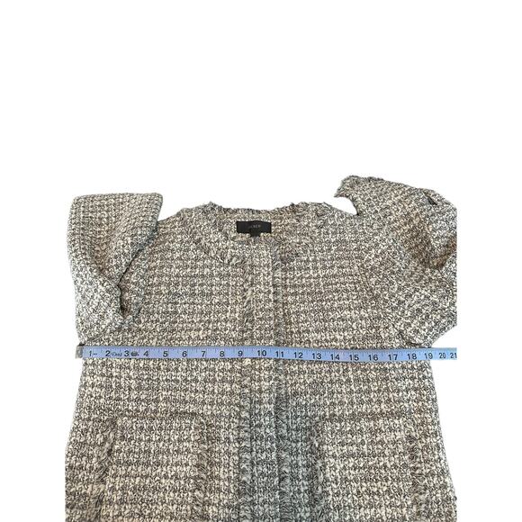 J.Crew Silver Metallic Grey Tweed Tweed Wool Blend Lady Jacket Blazer‎ Size 10 - Picture 9 of 11